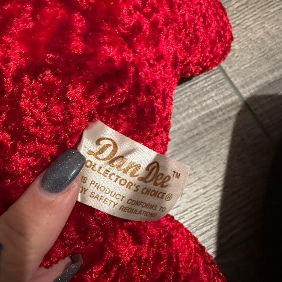 Dan Dee Collectors Choice Red Heart Teddy Bear with Gold Bow - Picture 5 of 5